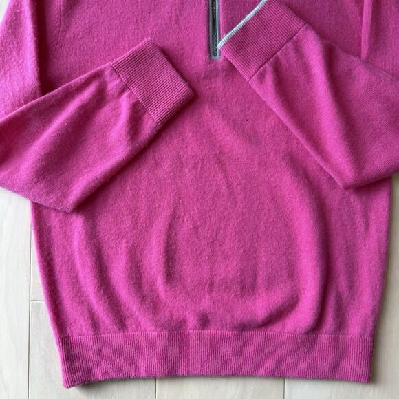 Greyson 1/4 Zip Pullover M Pink Wool Golf Sportswear Lightweight Outerwear - Picture 6 of 10